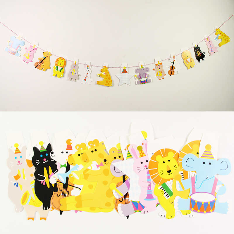 Musical Animal D.I.Y Party Hanging Flag